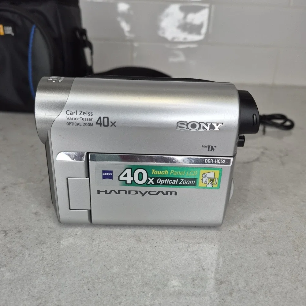 Sony Handycam DCR-HC52 MiniDV Camcorder 40x Zoom Bundle WORKS